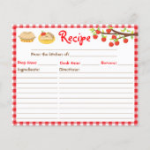 Apple Pie Recipe Red Gingham Recipe (Voorkant)
