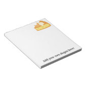 Apple Pie Slice-logo - aangepaste naam / bedrijfsi Notitieblok (Schuin)