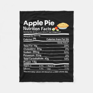 Apple Pie Voeding Feiten Leuke Thanksgiving Kerstm Fleece Deken