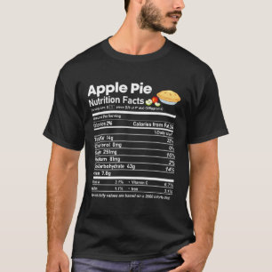 Apple Pie Voeding Feiten Leuke Thanksgiving Kerstm T-shirt