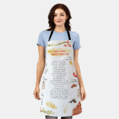 Apple Pie Waterverf Recipe Heirloom Apron Schort (Gedragen)