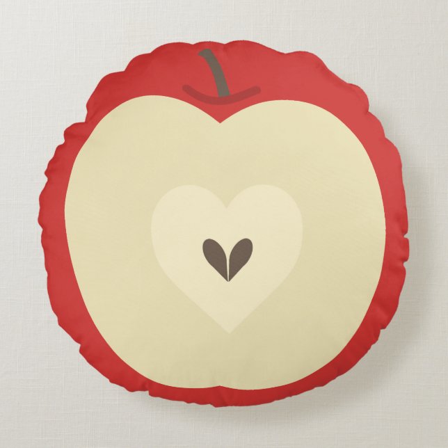 Apple Pillow Rond Kussen (Voorkant)