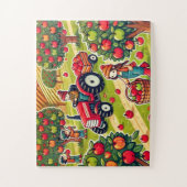 Apple plukt op het boerderij legpuzzel (Verticaal)