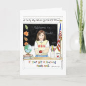 Apple pour la carte de professeur (Devant)