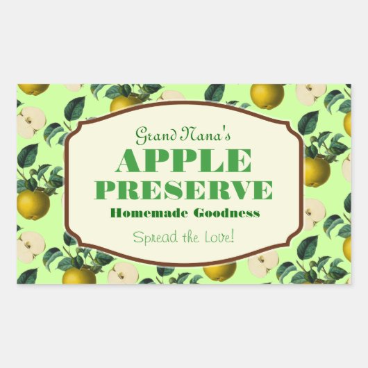 Apple Preserve Jam Label (Voorkant)