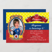 Apple Princess Anniversaire Fête Photo Invitations (Devant / Derrière)