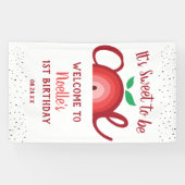 Apple Rainbow, Sweet om één, 1e verjaardag te zijn Spandoek (Horizontaal)