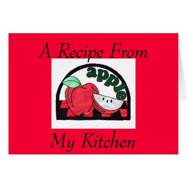 Apple Recipe Notecard (Voorkant Horizontaal)