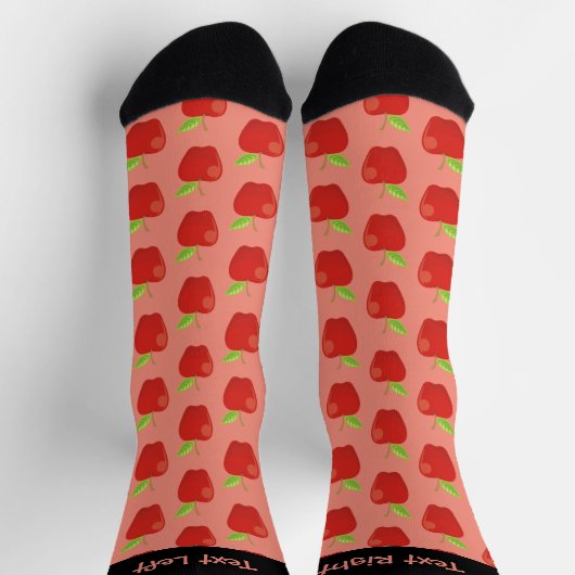Apple Red Pattern Socks Sokken (Top)
