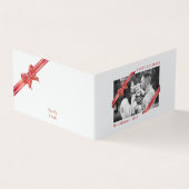 Apple Red Ribbon-kerstfoto Kaart (Buitenkant)