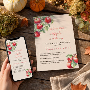 Apple rode gingham meisje Baby Shower Kaart