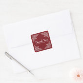 Apple rood & wit bruiloft dank u Sticker (Envelop)