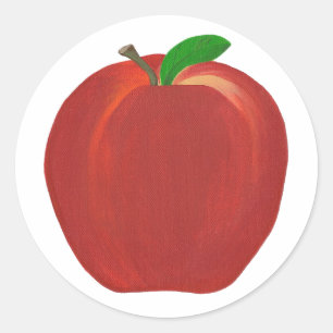 Apple rouge mûr entier refoulent des autocollants