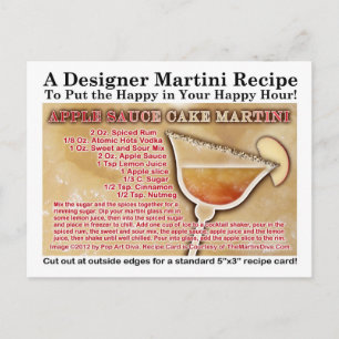 Apple Sauce Cake Martini Recipe Briefkaart