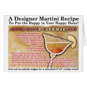 Apple Sauce Cake Martini Recipe Wenskaart