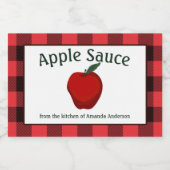 Apple Sauce Canning Phold H Food Label Voedselcontainer Etiket (Enkel label)