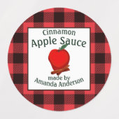 Apple Sauce Cinnamon behoudt Pset C Etiket Labels (Design 2)