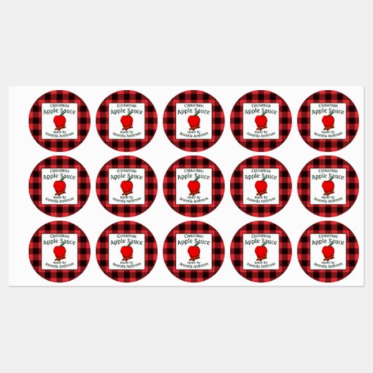 Apple Sauce Cinnamon behoudt Pset C Etiket Labels (Vel)