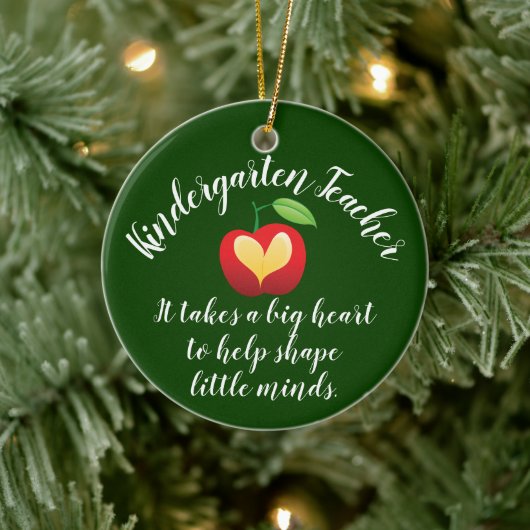 Apple Shape Little Minds Personalized Teacher Keramisch Ornament (Boom)