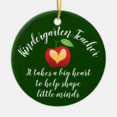 Apple Shape Little Minds Personalized Teacher Keramisch Ornament (Voorkant)
