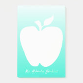 Apple Silhouette Teacher's Note Pad (Voorkant)