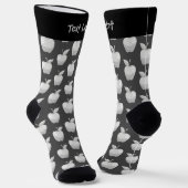 Apple Silver Pattern Socks Sokken (Gebogen)