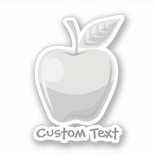 Apple Silver Sticker