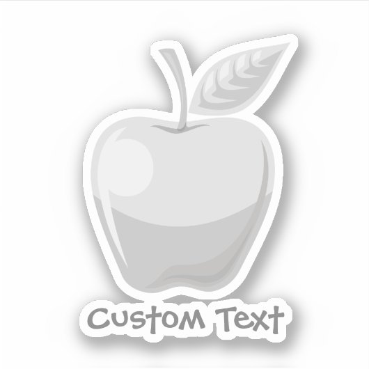 Apple Silver Sticker (Voorkant)