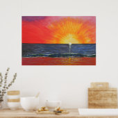 Apple skin sunset poster (Keuken)