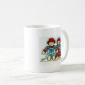 Apple Snowman Couple Koffiemok (Voorkant rechts)