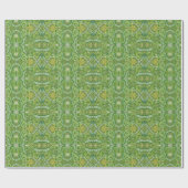 Apple Stripe Bohemian Arabesque Pattern Chartreuse Cadeaupapier (Vlak)