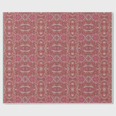 Apple Stripe Bohemian Arabesque Pattern Copper Red Cadeaupapier (Vlak)