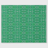 Apple Stripe Bohemian Boho Arabesque Pattern Green Cadeaupapier (Vlak)