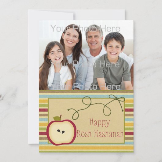 Apple, Stripes, Rosh Hashanah Carte photo (Devant)