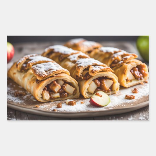 Apple Strudels Rechthoekige Sticker (Voorkant)