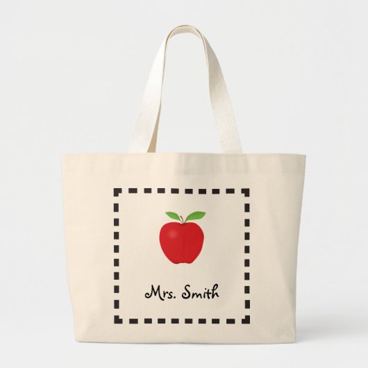 Apple Teacher Canvas tas (Voorkant)