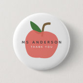 Apple Teacher | Moderne naam Dank u wel Cute Fun Ronde Button 5,7 Cm (Voorkant)
