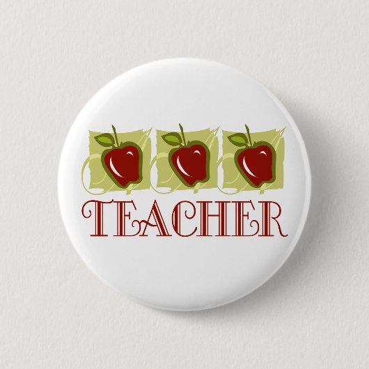 Apple Teacher School Gift Ronde Button 5,7 Cm (Voorkant)