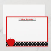 Apple Teacher Stationery/Note Cards Notitiekaartje (Voorkant / Achterkant)