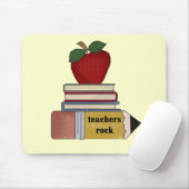 Apple Teachers Rock Tshirts and Gifts Muismat (Met muis)