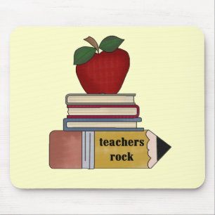 Apple Teachers Rock Tshirts and Gifts Muismat