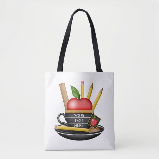 Apple Teacup Custom Tas (Voorkant)