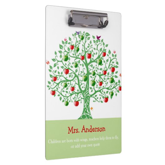Apple Tree Aangepaste persoonlijke docent-cadeautj Klembord (Rechts)