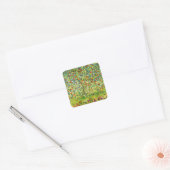 Apple Tree and Flowers 1912 Vierkante Sticker (Envelop)