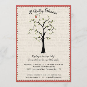 Apple Tree Baby shower Invitation Kaart