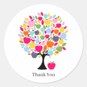 Apple Tree Bedankt Sticker   Rustieke Natuur Inspi
