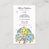 Apple Tree bijles Visitekaartje (Achterkant)