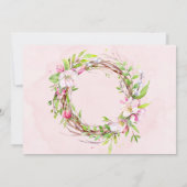 Apple Tree Blossom Waterverf Rehearsal Dinner Kaart (Achterkant)