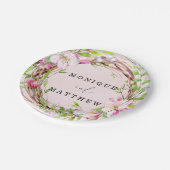 Apple Tree Blossom Wreath Wedding Papieren Bordje (Gekanteld)