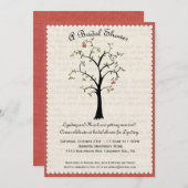Apple Tree Bridal Shower-uitnodiging Kaart (Voorkant / Achterkant)